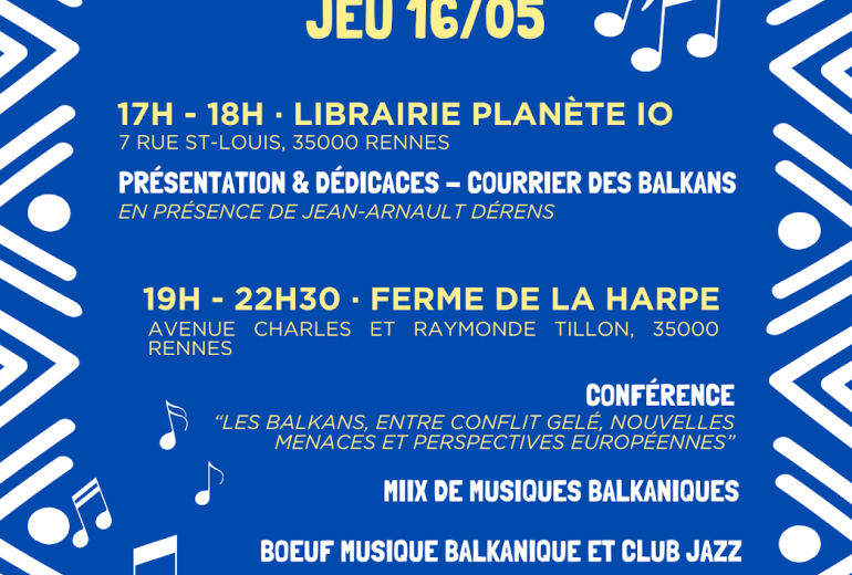 Soirée Balkans à Rennes : rencontre-signature/ conférence/ DJ set et boeuf balkanique