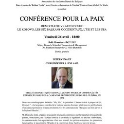 Conférence pour la paix : démocratie vs. autoritarisme, le Kosovo, les six Balkans occidentaux, l'UE et les USA
