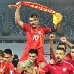 Football : c'est une Macédoine du Nord unie qui célèbre sa qualification à l'Euro