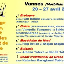 22e stage de danse, chant et musique des Balkans et de Bretagne