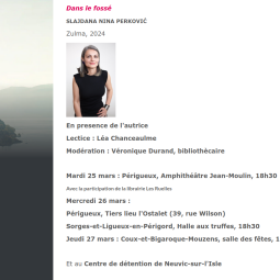 Rencontre littéraire avec Sladjana Nina Perković