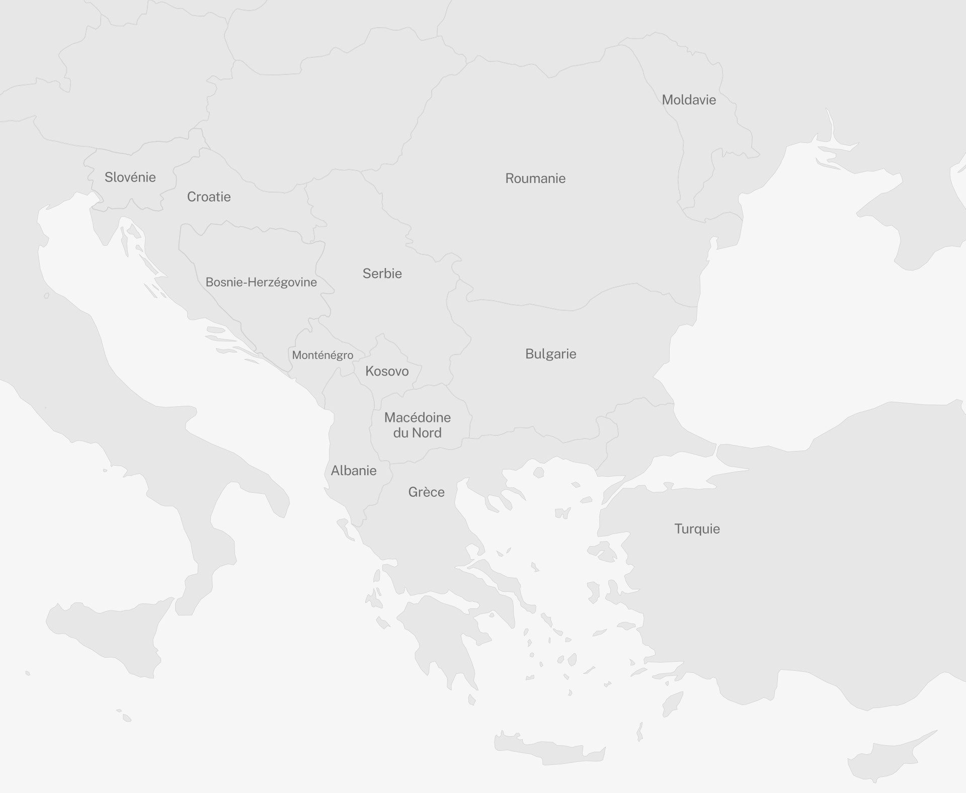 Carte des Balkans