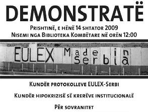 Kosovo : mobilisation contre l&rsquo;accord Eulex/Serbie