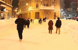 Les Balkans paralysés par la neige, état d&rsquo;urgence en Serbie