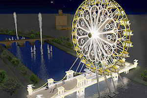Macédoine : la Grande roue sur le Vardar, nouveau projet kitsch pour Skopje