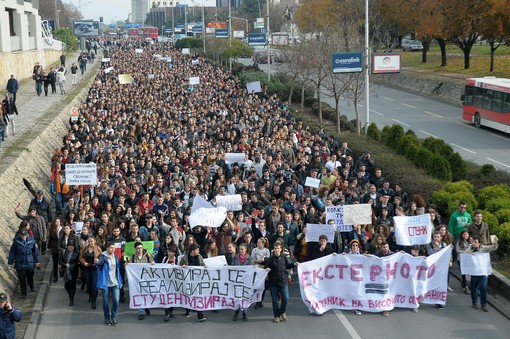 Macédoine : les étudiants dans la rue pour défendre l&rsquo;autonomie de l&rsquo;Université