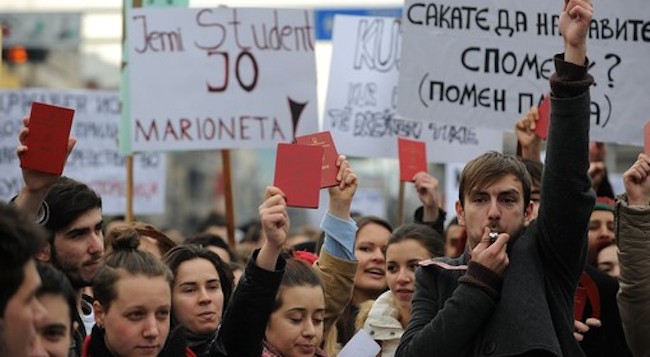 Macédoine : mobilisation massive des étudiants contre le gouvernement