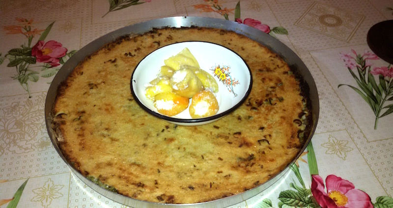 Pita à la farine de Maïzena (poireaux ou oignons)