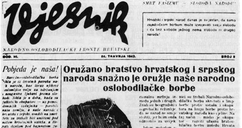 Un des premiers numéros du journal, dans le maquis (24 avril 1943)