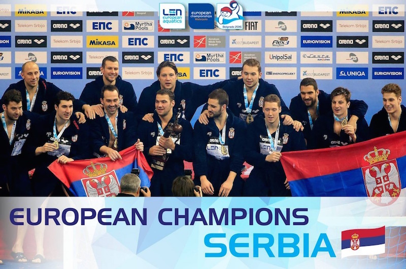 Water polo : la Serbie championne d&rsquo;Europe 2016 devant le Monténégro