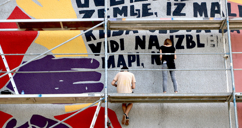 Serbie : à Belgrade, une nouvelle fresque pour célébrer les Brigades internationales