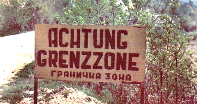 La Bulgarie communiste annonçait en allemand ses zones frontalières