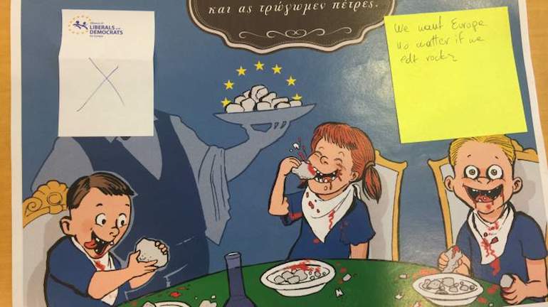 Grèce : le Parlement européen censure des caricatures de presse
