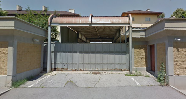 L'entrée du siège de la DAR, les services de renseignements extérieurs bulgares.