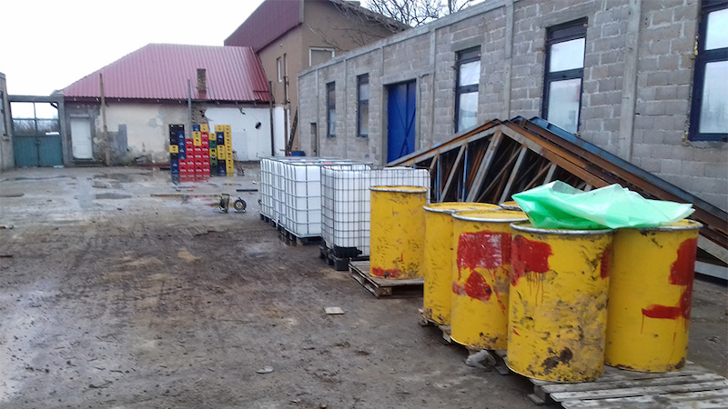 Les déchets retrouvés à Obrenovac
