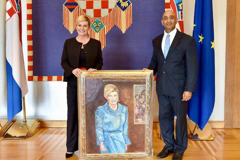 Croatie : Sandeep Kumar, ambassadeur, bodybuilder, peintre… et farceur ?