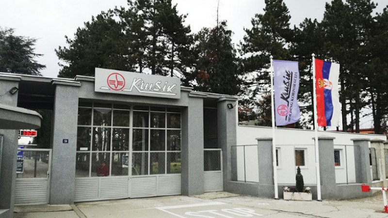 L'entrée de l'usine Krušik