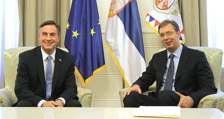 David McAllister et Aleksandar Vučić.