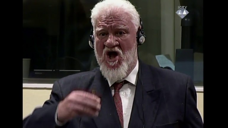 Le suicide de Slobodan Praljak a eu lieu en direct à la télévision.