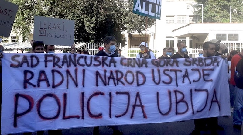 Les dernières infos • Serbie : devant la prison centrale de Belgrade, contre les violences policières
