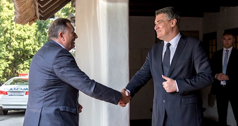 Croatie : Dodik en visite à Zagreb pour soutenir les nationalistes croates de Bosnie