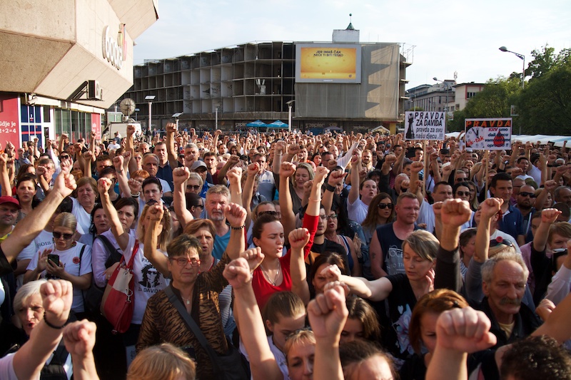Manifestation « Pravda za Davida », à Banja Luka (7 juillet 2018)