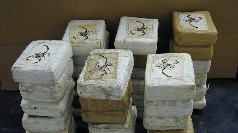 Des paquets de cocaïne