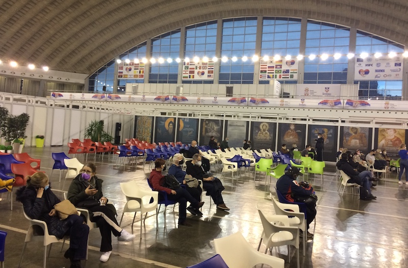 La salle d'attente à la Foire-exposition