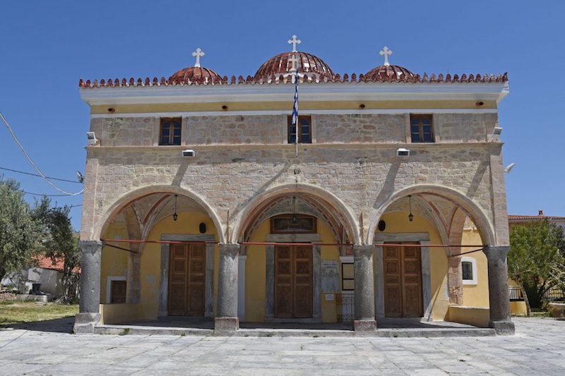 La cathédrale d'Égine, où le premier gouvernement de la Grèce indépendante a été formé le 26 janvier 1828.