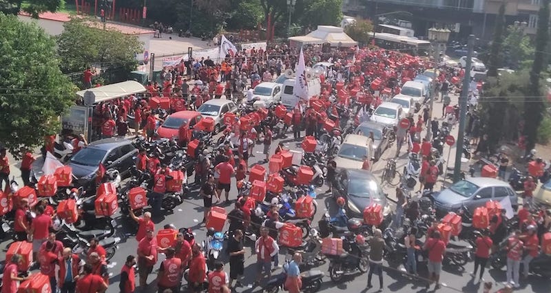 Grèce : première victoire contre l&rsquo;uberisation du travail
