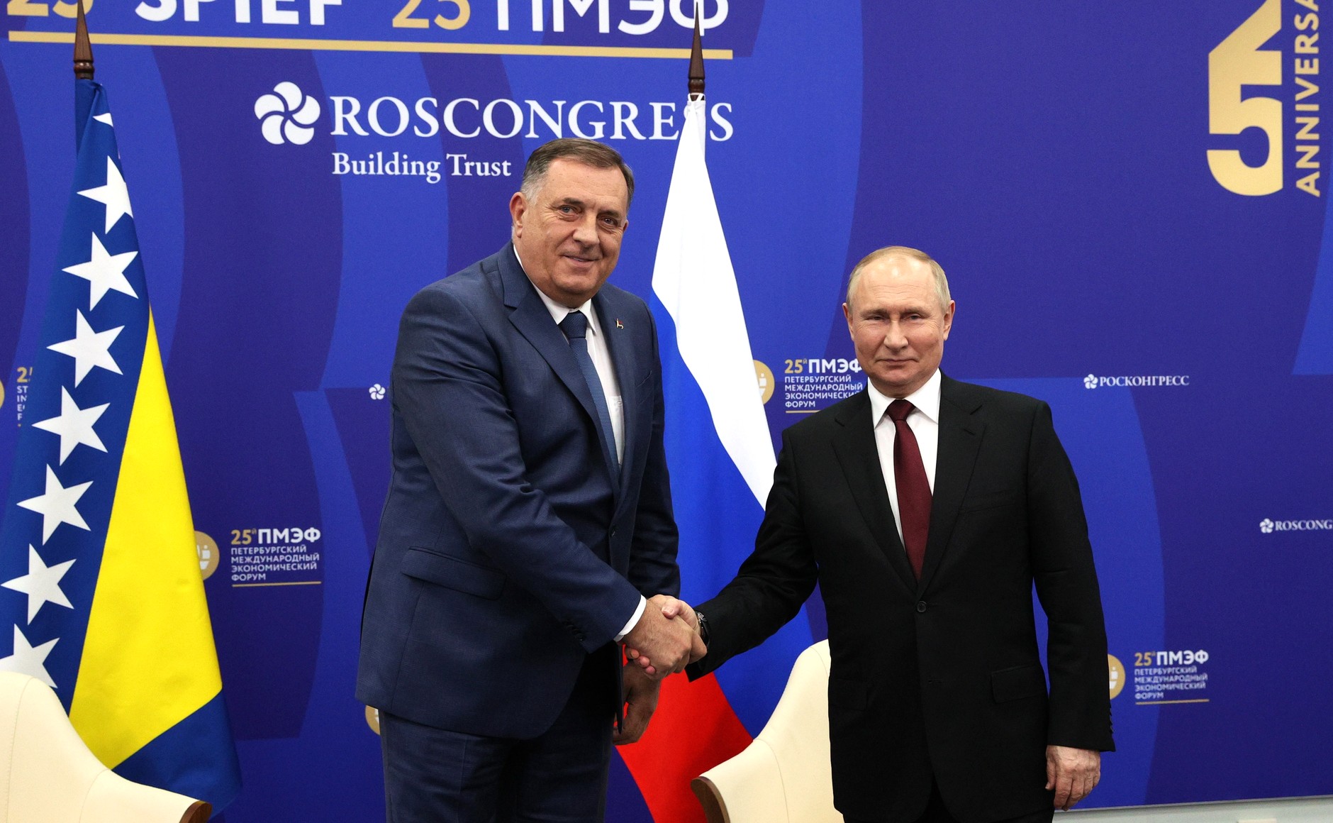 Bosnie-Herzégovine : Milorad Dodik s&rsquo;affiche avec Vladimir Poutine