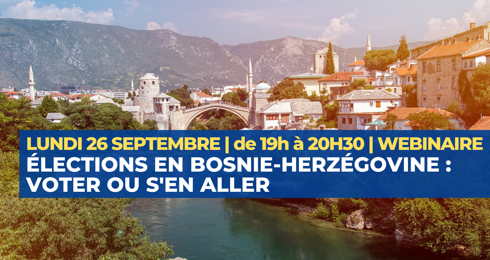 Replay | Webinaire • Élections en Bosnie-Herzégovine : voter ou s’en aller ?