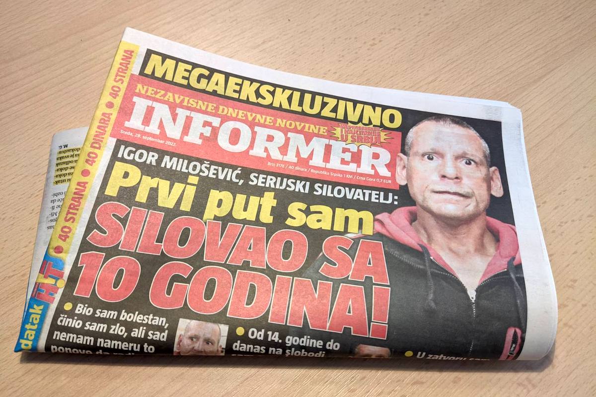 Serbie : l’interview d’un violeur en série par le tabloïd Informer fait scandale
