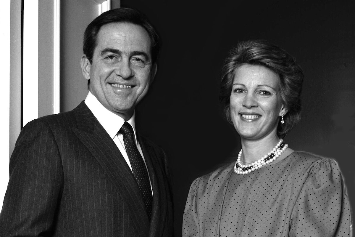 Constantin II et sa femme Anne-Marie, en 1987, treize ans après sa déchéance du trône des Héllènes.