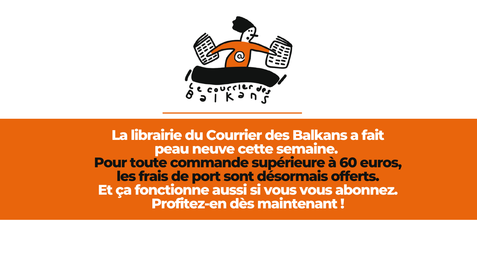 Nouvelle boutique en ligne : frais de port gratuits dès 60 euros de commande