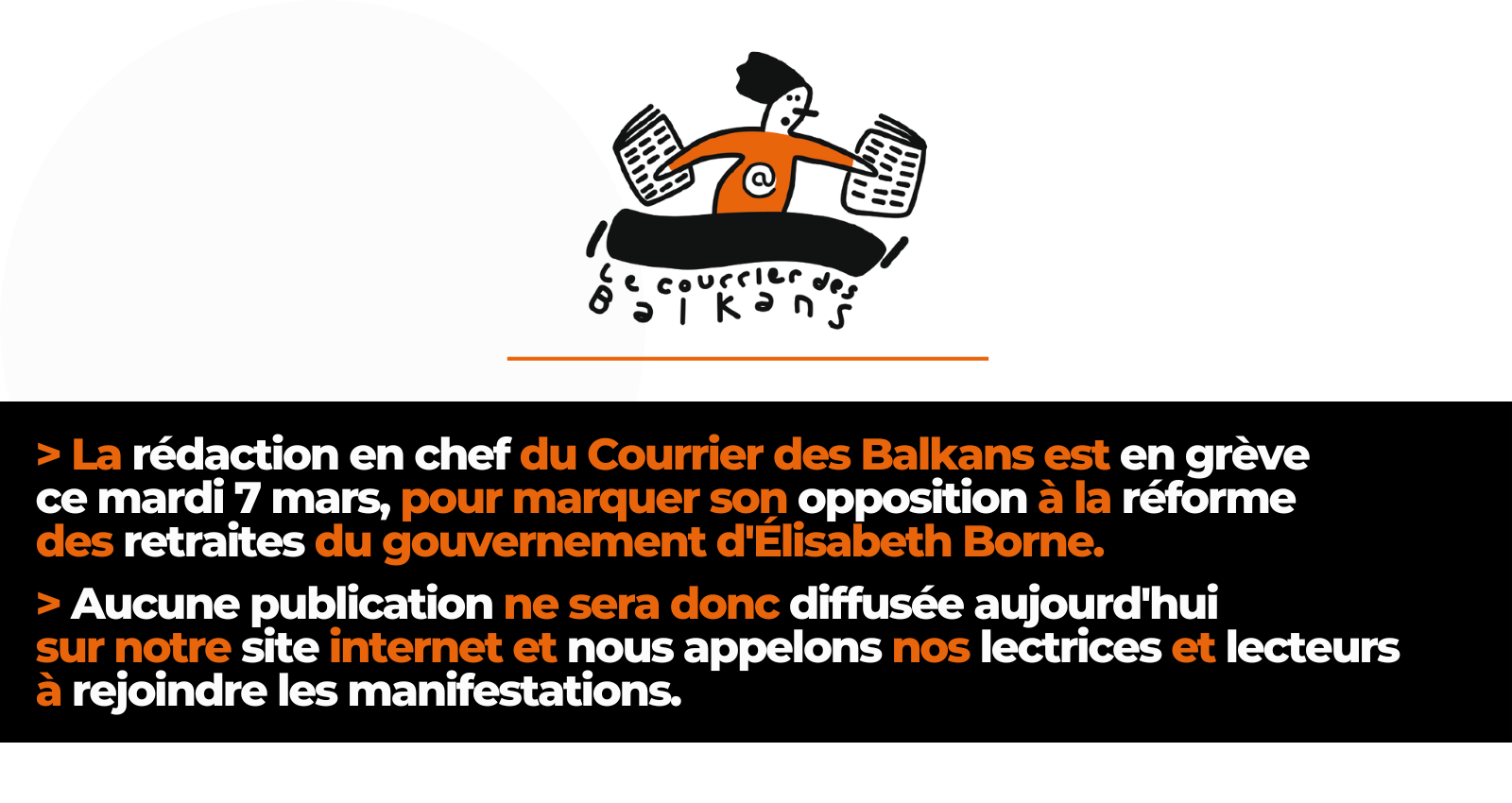 Le Courrier des Balkans est en grève