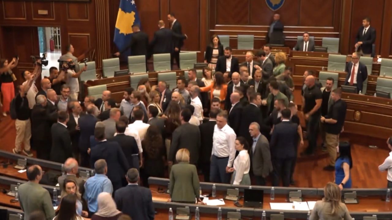 Kosovo :  l&rsquo;affaire Radoičić provoque une bagarre généralisée au Parlement