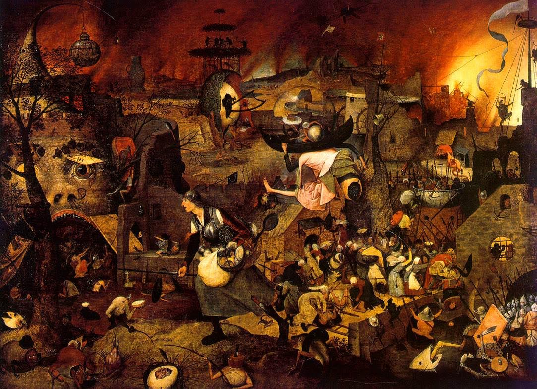 Pierre Breughel l’Ancien, Margot la folle ou Dulle Griet, huile sur panneau de chêne, 117,4 x 162 cm., 1563. Musée Mayer van den Bergh, Anvers. Wikimédia. Pierre Breughel l’Ancien, Margot la folle ou Dulle Griet, huile sur panneau de chêne, 117,4 x 162 cm., 1563. Musée Mayer van den Bergh, Anvers. Wikimédia.
