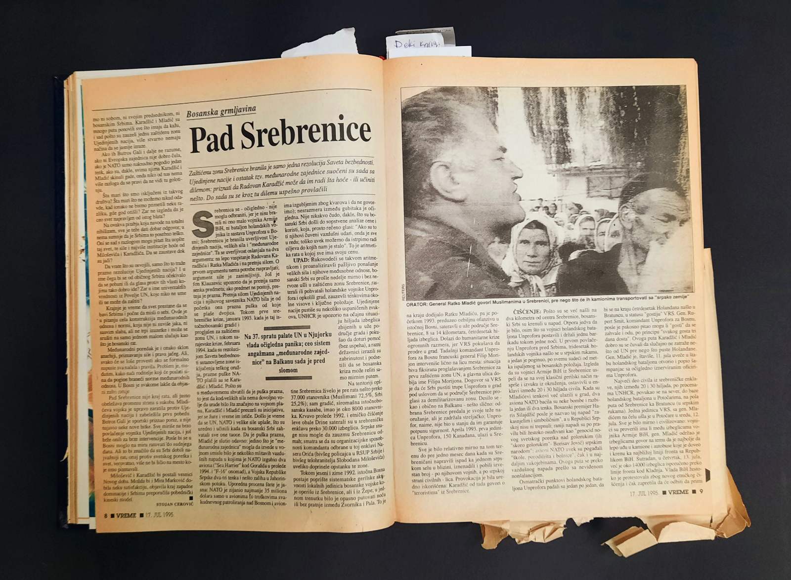 Srebrenica, juillet 1995 : fragments d&rsquo;infos aux confins de l&rsquo;enfer