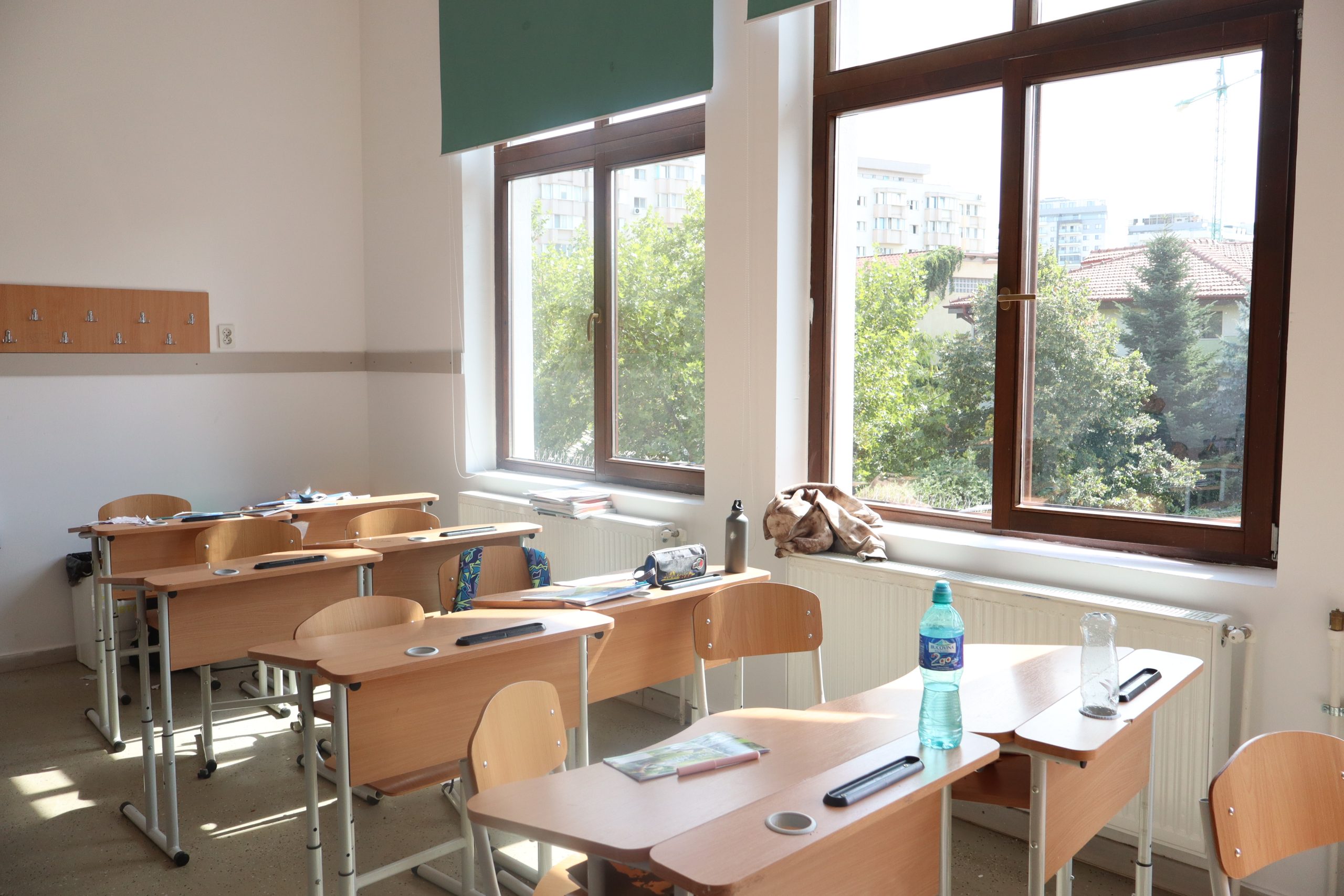 Salle de classe à l'école 95 à Bucarest